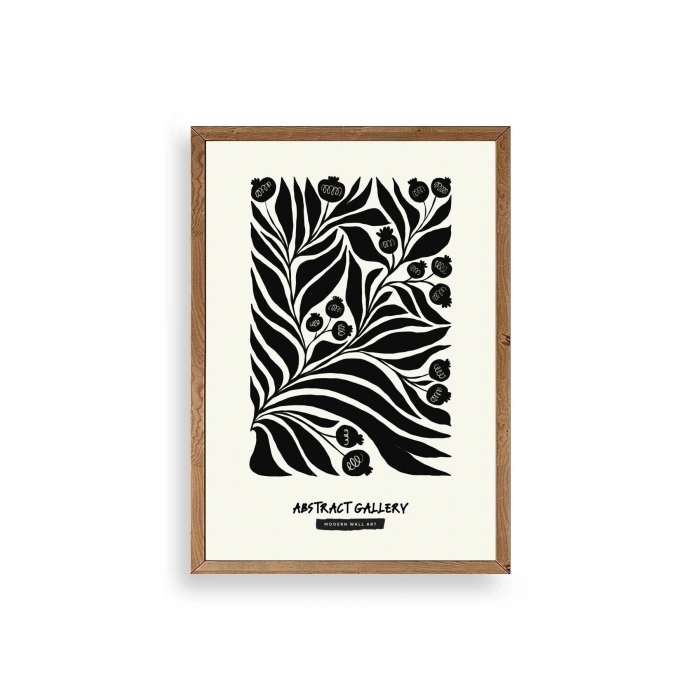 Soyut Ahşap Çerçeveli Tablo 50 x 70