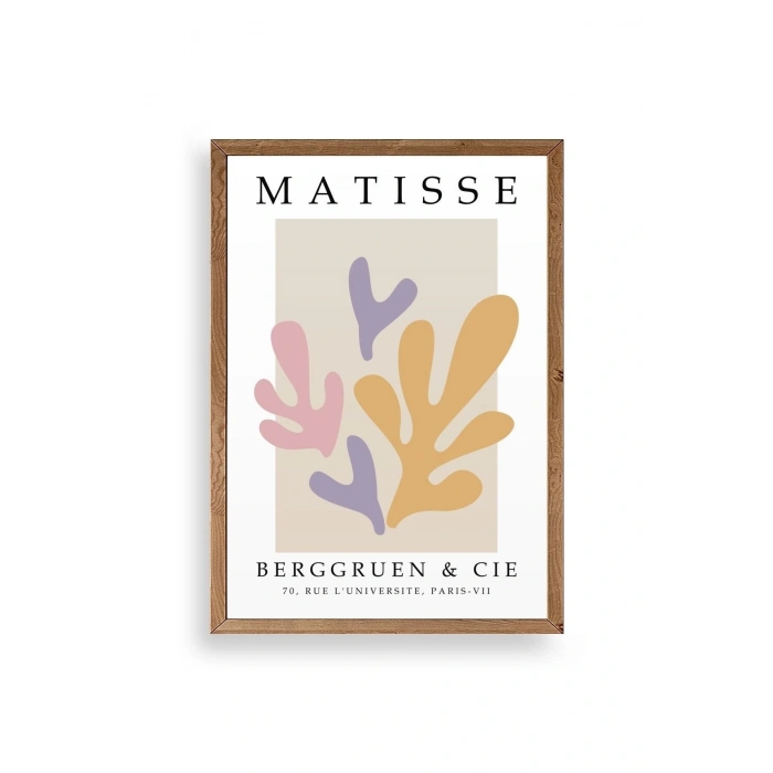 Soyut Ahşap Çerçeveli Tablo 50 x 70