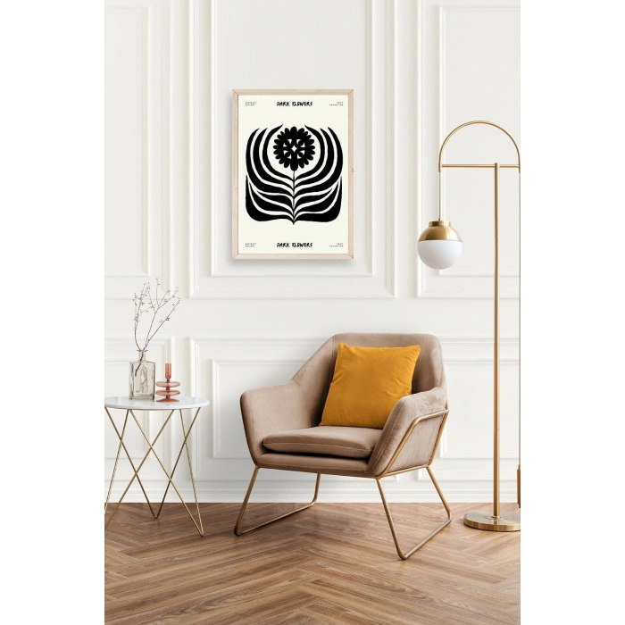 Soyut Ahşap Çerçeveli Tablo 50 x 70