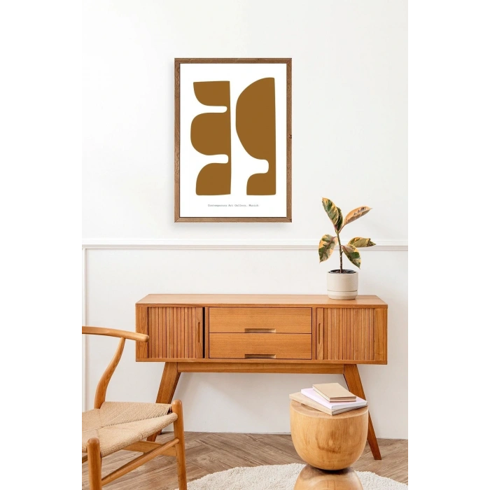 Soyut Ahşap Çerçeveli Tablo 50 x 70