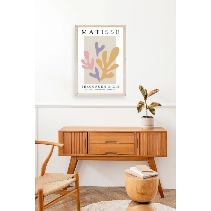 Soyut Ahşap Çerçeveli Tablo 50 x 70