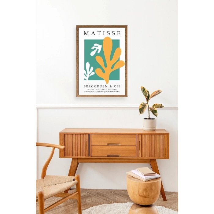 Soyut Ahşap Çerçeveli Tablo 50 x 70