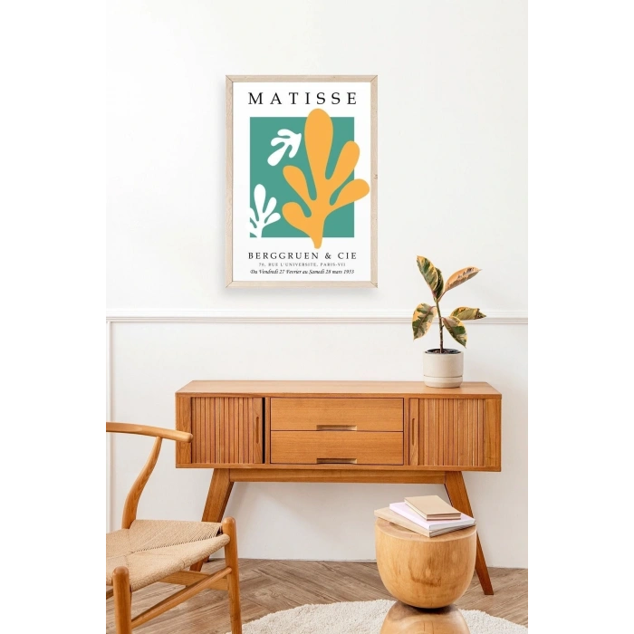 Soyut Ahşap Çerçeveli Tablo 50 x 70