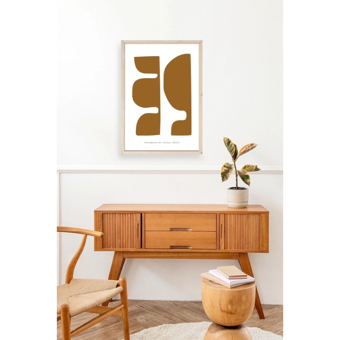 Soyut Ahşap Çerçeveli Tablo 50 x 70