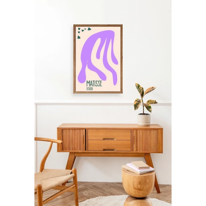 Soyut Ahşap Çerçeveli Tablo 50 x 70