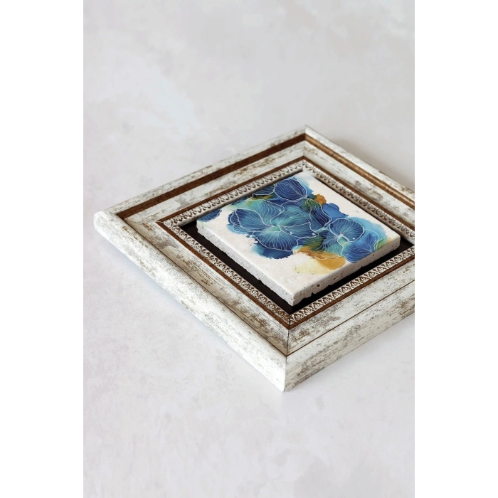 Soyut Çalışma Çerçeveli Taş Tablo , Çerçeveli Taş Duvar Dekoru-enkcrcvtbl-00165 20 cm