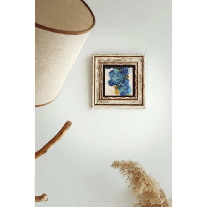 Soyut Çalışma Çerçeveli Taş Tablo , Çerçeveli Taş Duvar Dekoru-enkcrcvtbl-00165 20 cm