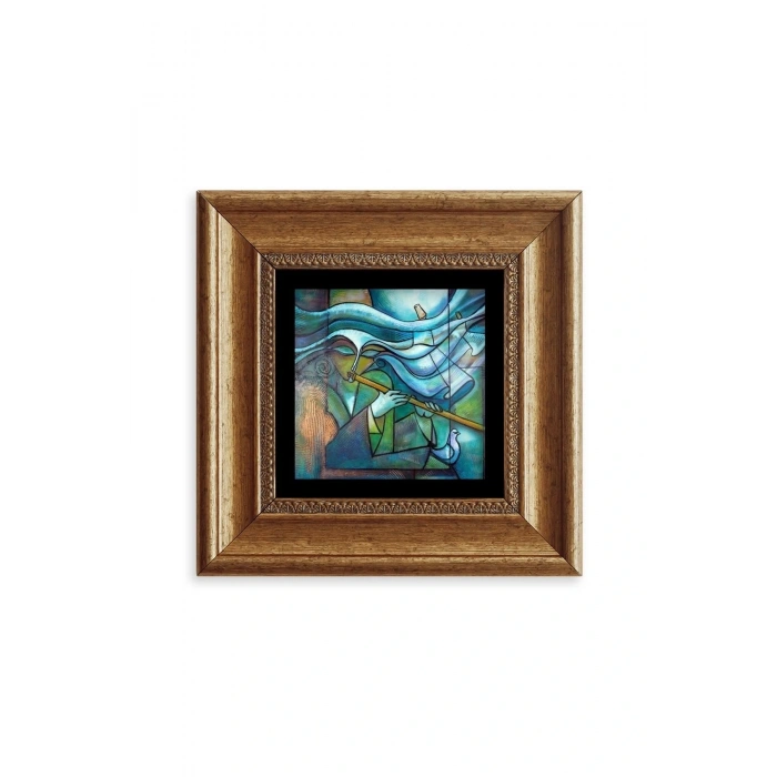 Soyut Çerçeveli Taş Tablo 20 cm