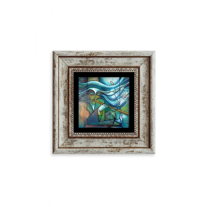 Soyut Çerçeveli Taş Tablo 20 cm