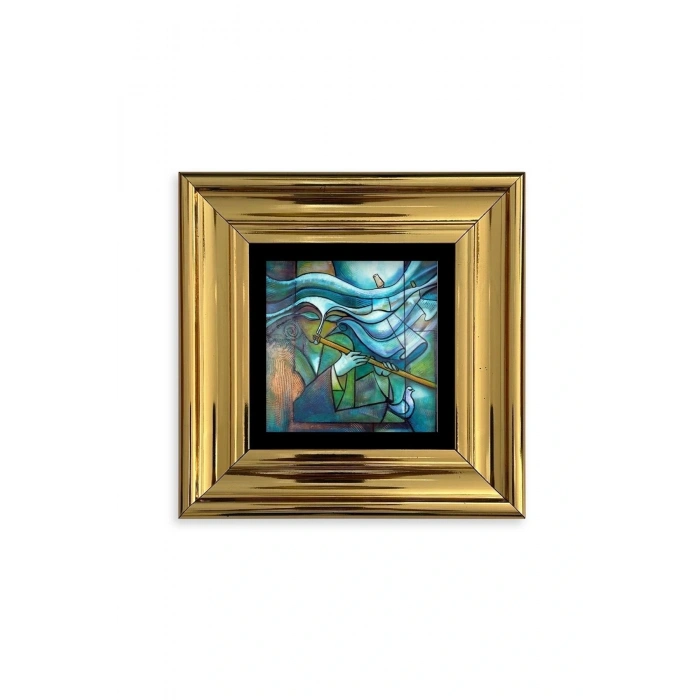 Soyut Çerçeveli Taş Tablo 20 cm