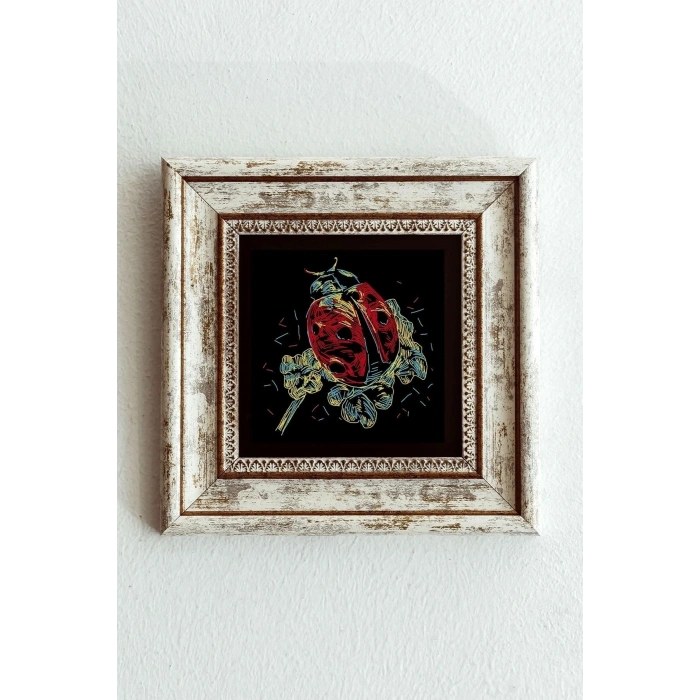 Soyut Desen Çerçeveli Taş Tablo , Çerçeveli Taş Duvar Dekoru-enkcrcvtbl-00101 20 cm