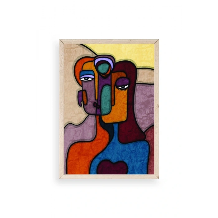 Soyut Kadın Ahşap Çerçeveli Tablo 23 x 30