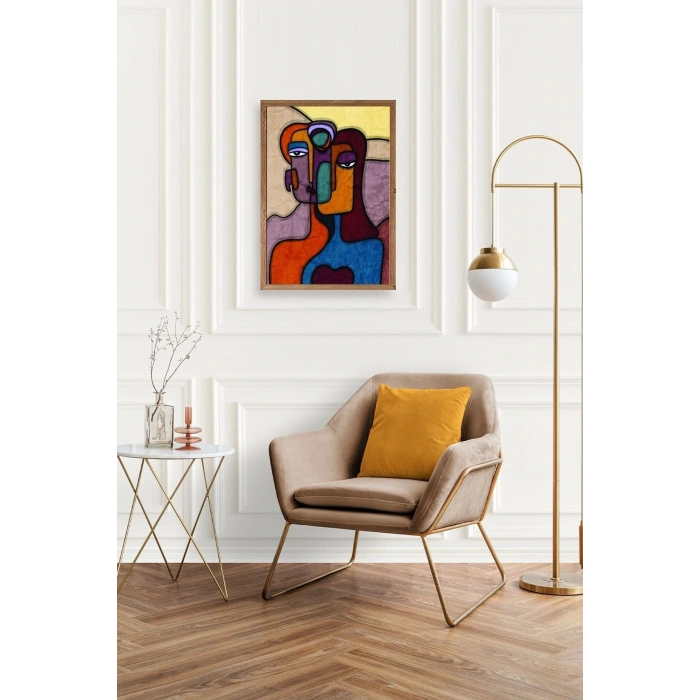 Soyut Kadın Ahşap Çerçeveli Tablo 23 x 30