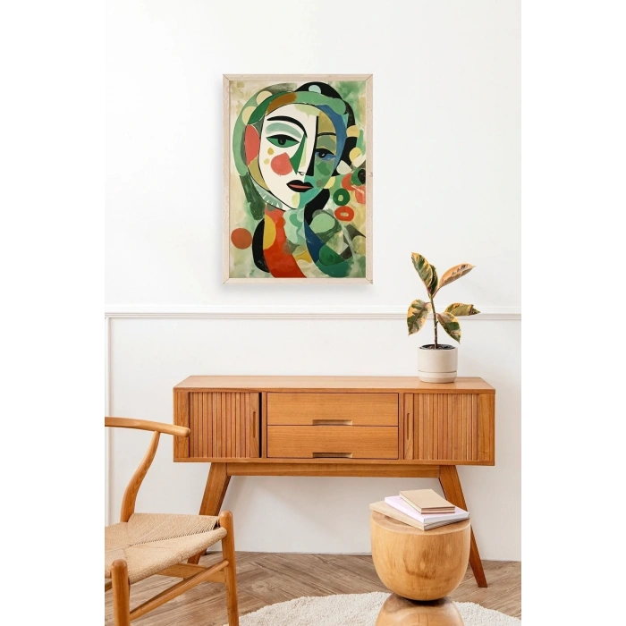 Soyut Kadın Ahşap Çerçeveli Tablo 23 x 30