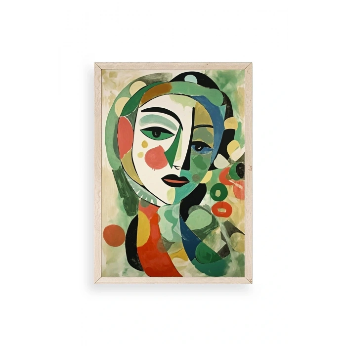 Soyut Kadın Ahşap Çerçeveli Tablo 30 x 42