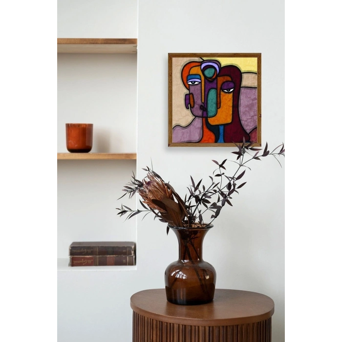 Soyut Kadın Ahşap Çerçeveli Tablo 30 x 42