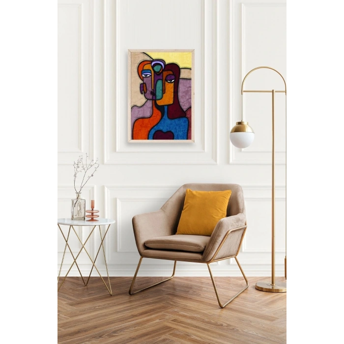 Soyut Kadın Ahşap Çerçeveli Tablo 50 x 70
