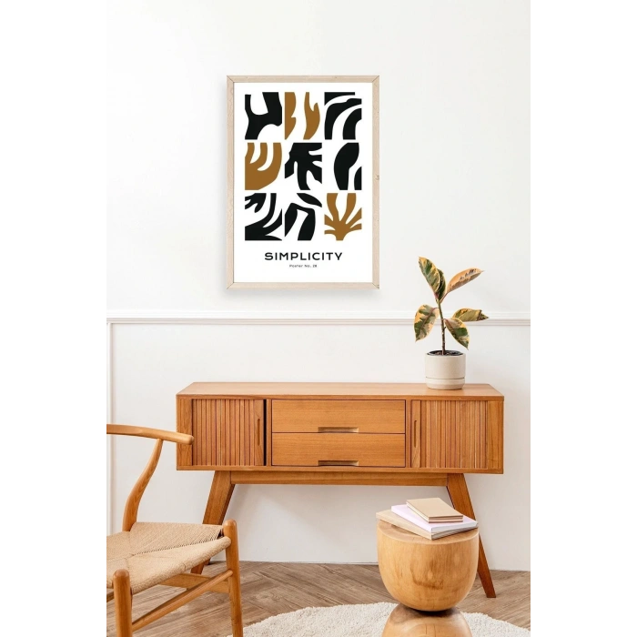 Soyut Poster Ahşap Çerçeveli Tablo 50 x 70