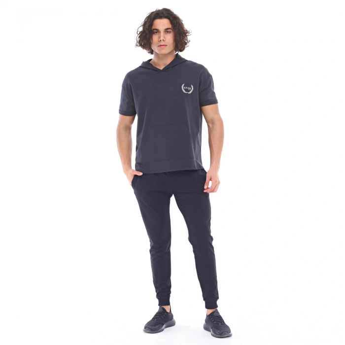 SPQR Cotton Short Sleeve Sweatshirt NEPTUNE NAVY