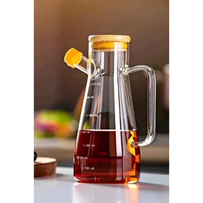 Стеклянный набор из 2 шт. с подставкой для масла