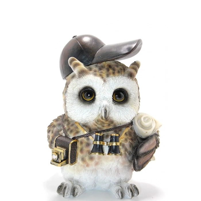 Steampunk Polyester Owl Figure Model 2