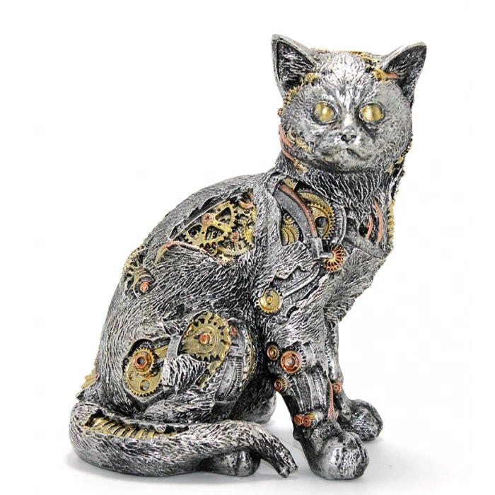 Steampunk Polyester Cat Figure Model 1
