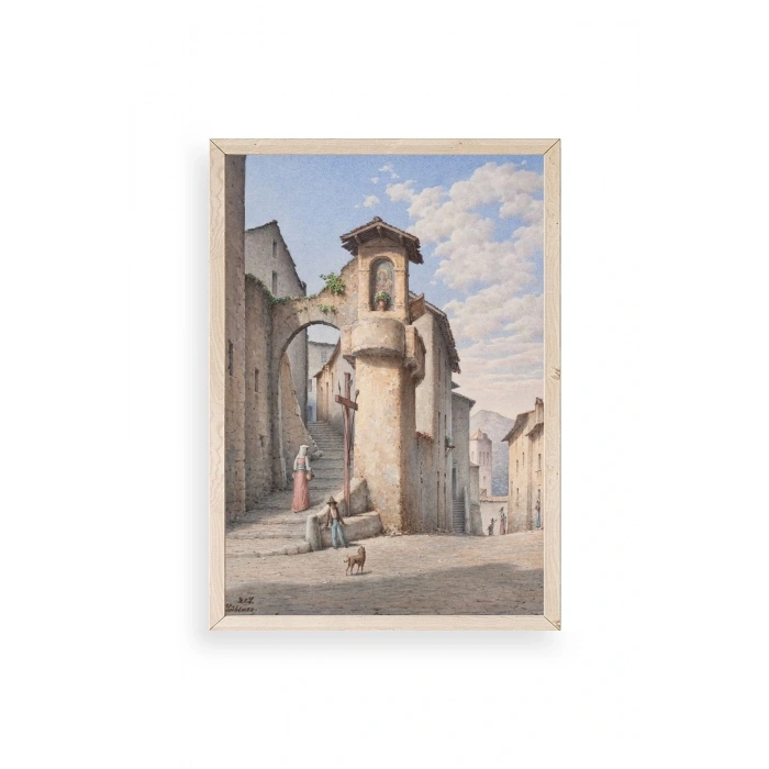 Street in Subiaco Ahşap Çerçeveli Tablo 23 x 30