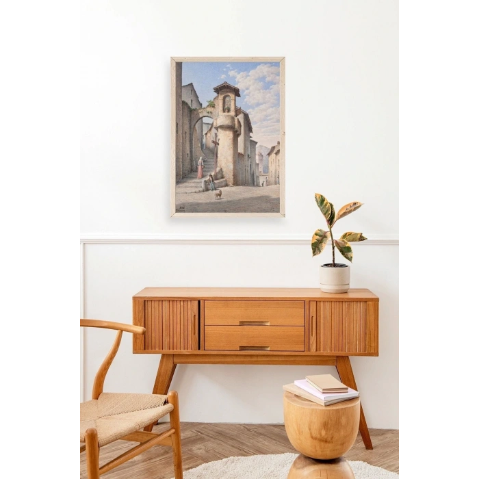 Street in Subiaco Ahşap Çerçeveli Tablo 50 x 70