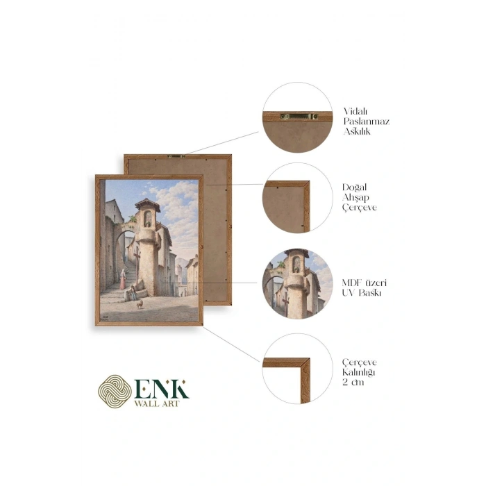 Street in Subiaco Ahşap Çerçeveli Tablo 50 x 70
