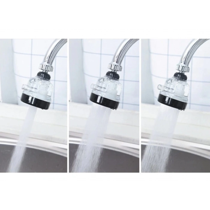 Su Tasarruflu  3 Fonksiyonlu  Oynar  Musluk Başlığı - Şeffaf (5365)