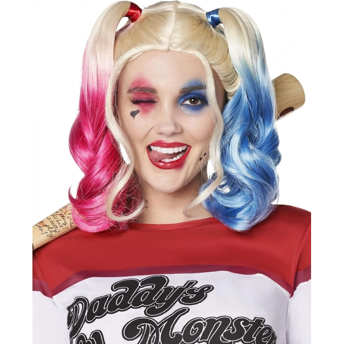 Suicide Squad Harley Quinn Kostüm Peruk (5365)