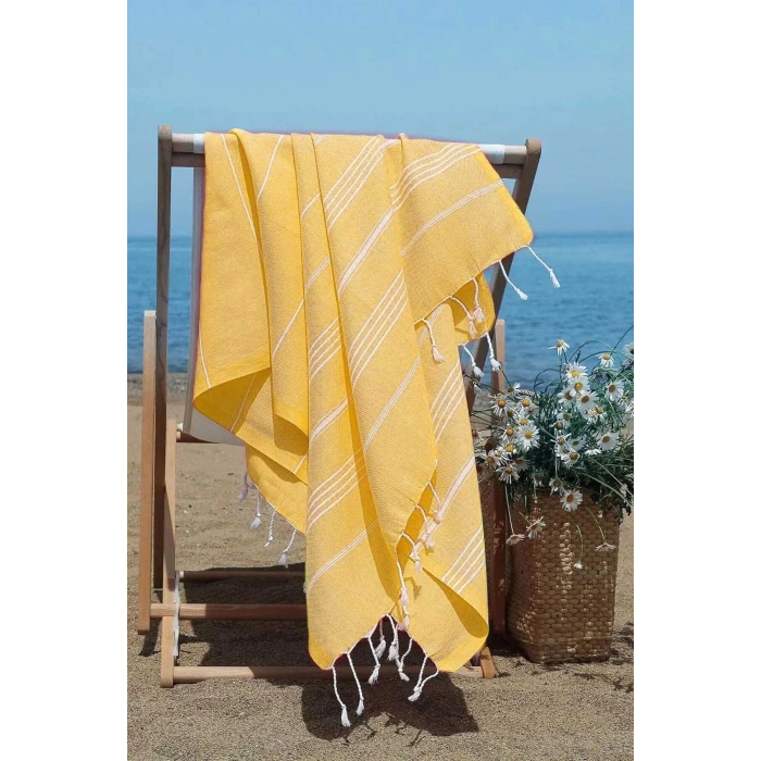 Summer Wind Soft 100% хлопковый пештемаль 100x180 см Желтый