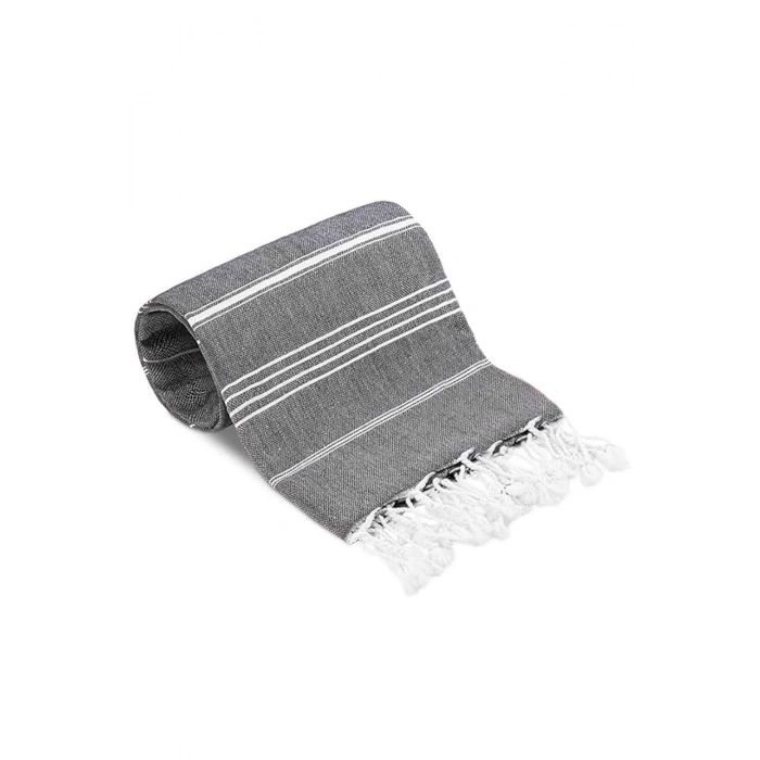 Summer Wind Soft %100 Pamuk Peştemal 100x180 cm Siyah