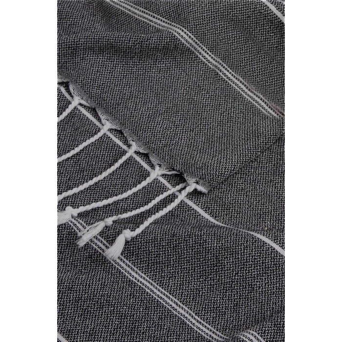 Summer Wind Soft %100 Pamuk Peştemal 100x180 cm Siyah