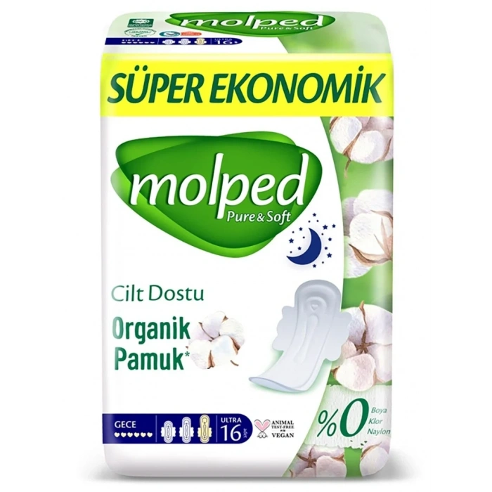 Süper Eko Gece Ped 16 Adet Pure&soft