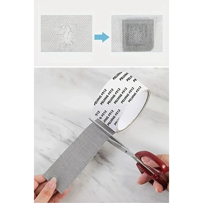 SÜPER Güçlü Yapışkanlı Pencere Tamir Bandı, 2 Mt X 5 Cm Böcek Önleyici Yama Bandı