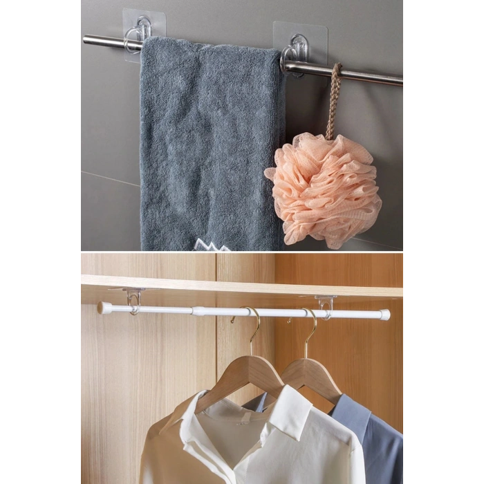 Süper Yapışkanlı Çok Amaçlı Cember Askı 2 Adet