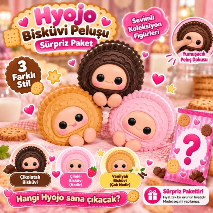 Sürpriz Paket Bisküvi Peluş 1 Adet