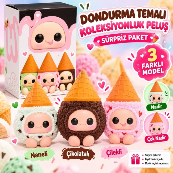 Sürpriz Paket Dondurma Peluşu 1 Adet