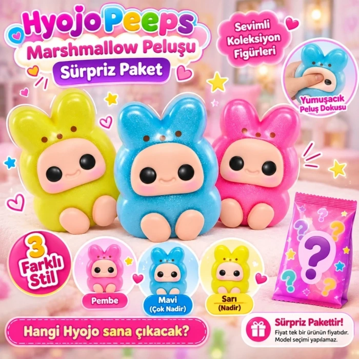 Sürpriz Paket Peluş Marshmallow 1 Adet