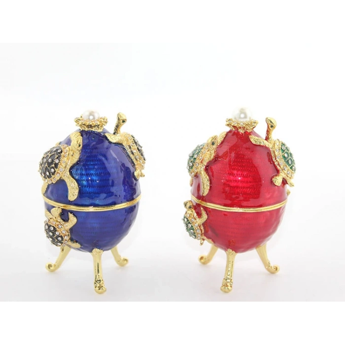 Серебристое яйцо с кристаллами Swarovski, модель 3