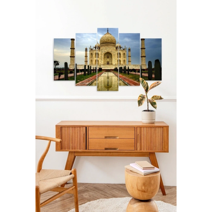 Taç Mahal 5 Parçalı Mdf Tablo 60 x 100