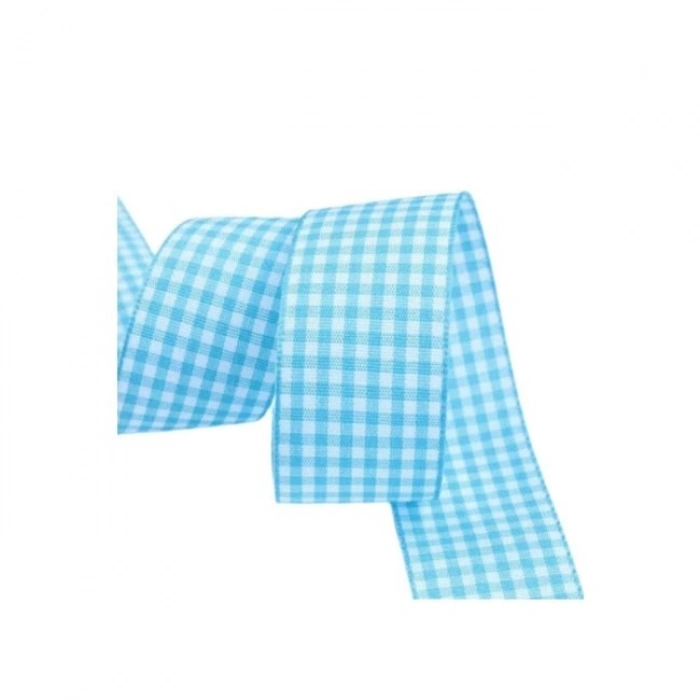 Tafta Ekoseli Kurdele 25 Mm Mint 5 Metre