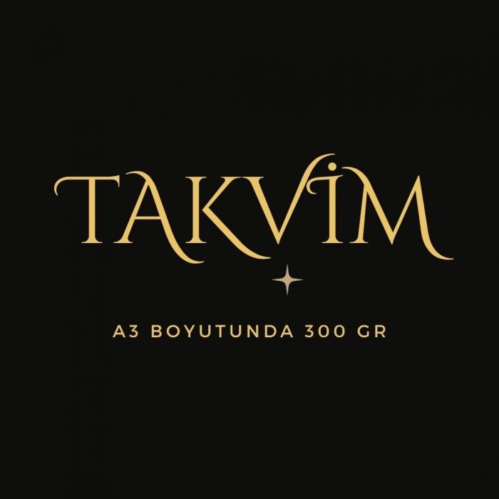 Takvim 2026 Premium A3 300 Gr Dijital Baskı Siyah