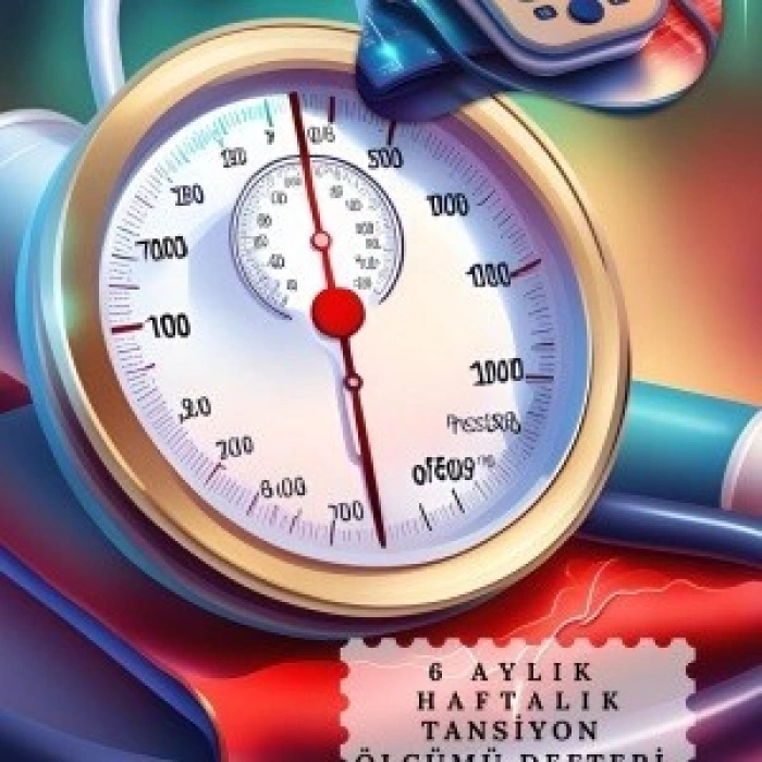 Tansiyon Ölçüm Takip Çizelgesi Defteri A Kalite Özel Tasarım 6 Aylık A6 Boyut