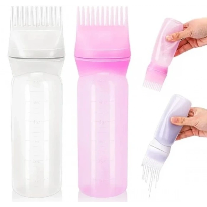 Taraklı Saç Boyama ve Bakım Yağı Uygulama Şişesi (5365)