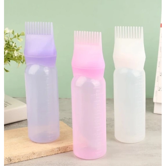 Taraklı Saç Boyama ve Bakım Yağı Uygulama Şişesi (5365)