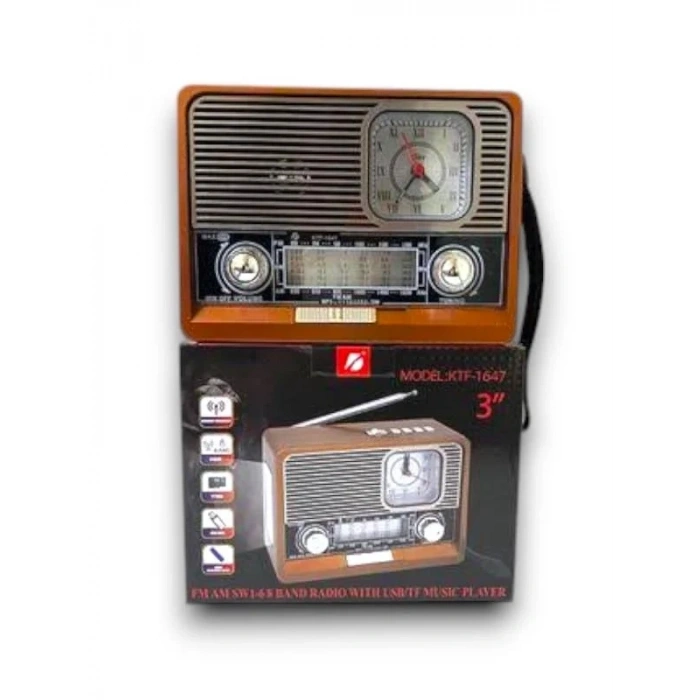 Tasarımlı Bluetooth Radyo 18 Cm Usb Girişli