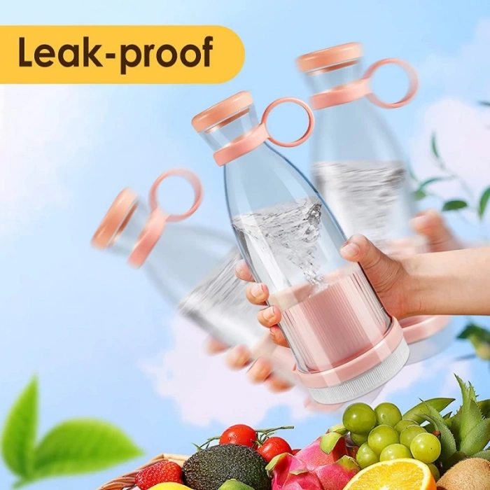 Taşınabilir Blender, Taşınabilir Mini Hızlı Blender 350ml Meyve Sıkacağı Kupası, Kablosuz Şarjlı, Smoothie Milkshake Suyu Bebek Maması için 4 Bıçaklı (5365)