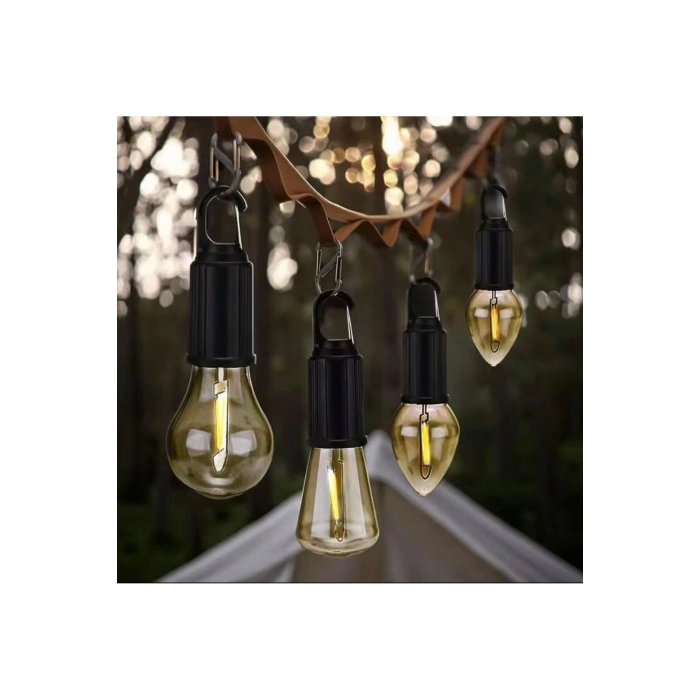 Taşınabilir Şarjlı Led Ampül Outdoor Kamp Bahçe Lambası